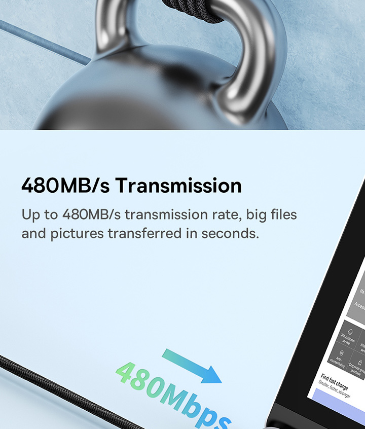 Baseus Tungsten Gold Fast Charging Data Cable USB-C to USB-C 240W Фото №9