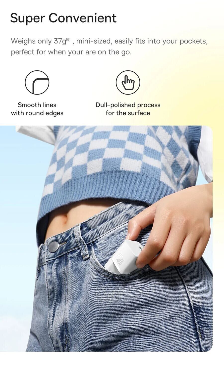 Wall Charger Baseus GaN5 1C 20W (CCGN050102) Фото №13