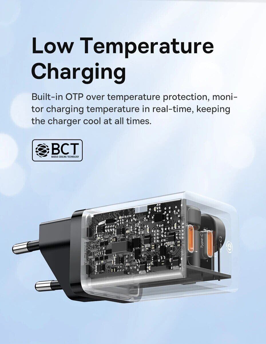 Wall Charger Baseus GaN5 2C 40W (CCGP180102) Фото №6