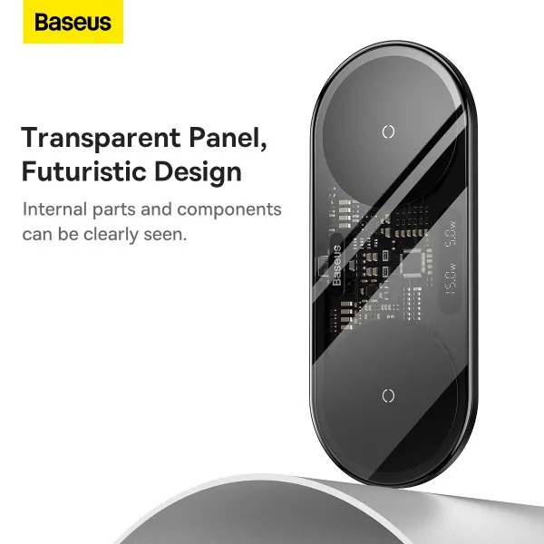 Baseus Digital LED Display 2in1 Wireless Charger 20W WXSX010101 Фото №3