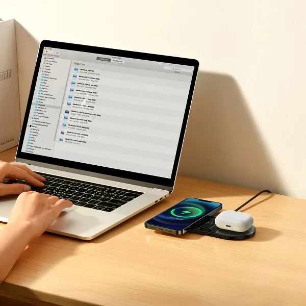 Baseus Digital LED Display 2in1 Wireless Charger 20W WXSX010101 Фото №4