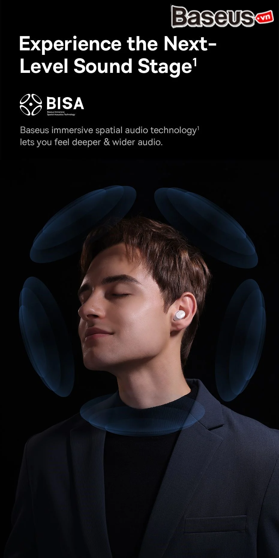 Бездротові навушники Baseus Bowie WM03 BISA TWS BT5.3 true wireless earphones Фото №4