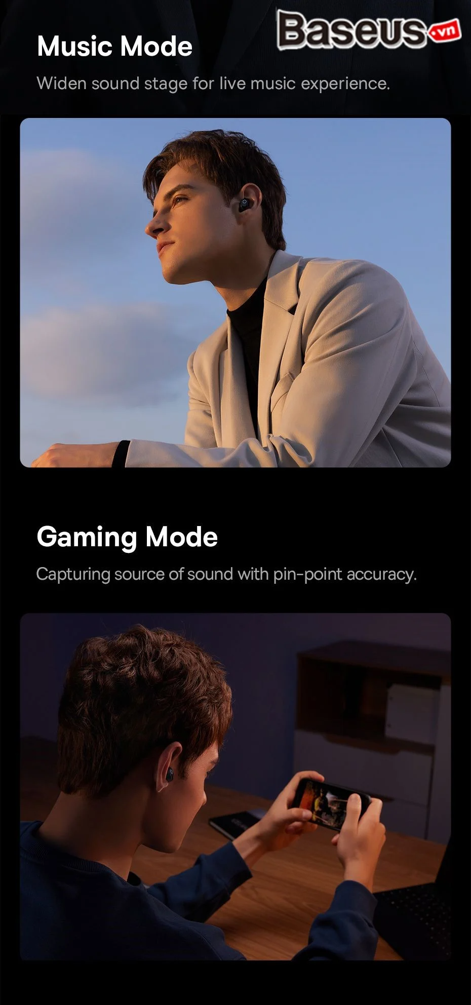 Бездротові навушники Baseus Bowie WM03 BISA TWS BT5.3 true wireless earphones Фото №5