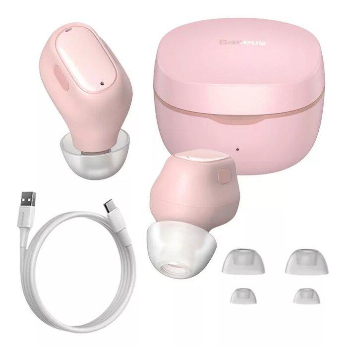 Baseus Encok WM01 TWS BT5.3 wireless headphones Pink (NGTW370004) Оригинал! Фото №11