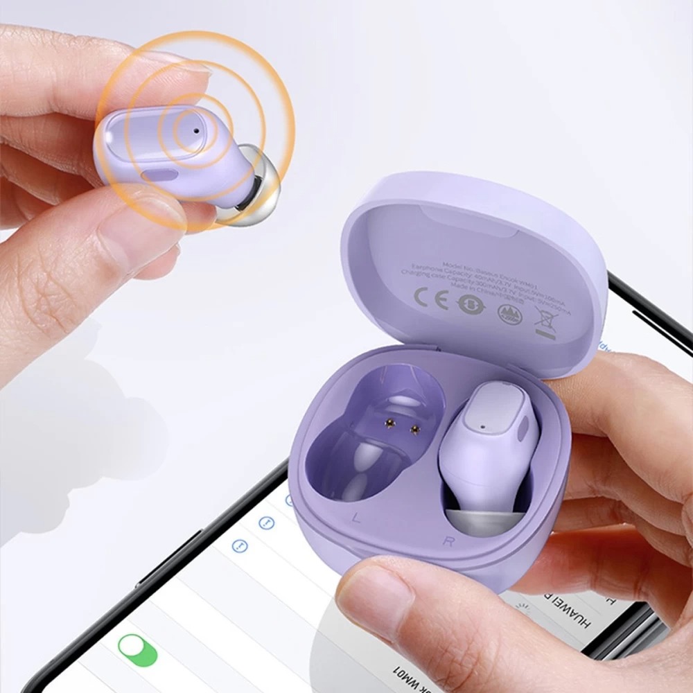 Baseus Encok WM01 TWS BT5.3 wireless headphones Pink (NGTW370004) Оригинал! Фото №14