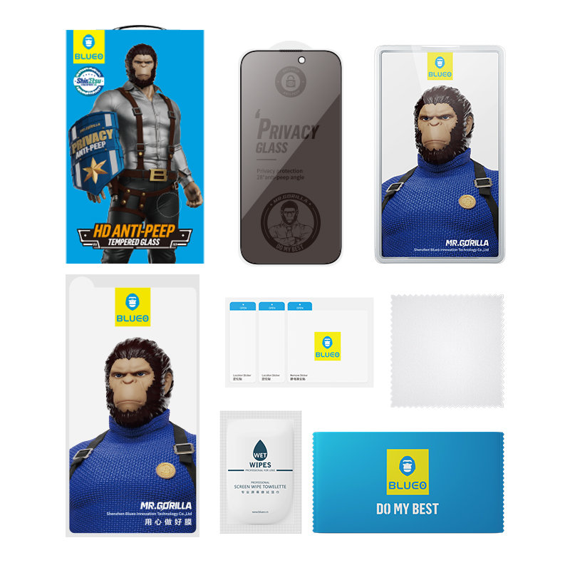 Blueo Anti-Peep Privacy Glass Full Cover HD Фото №8