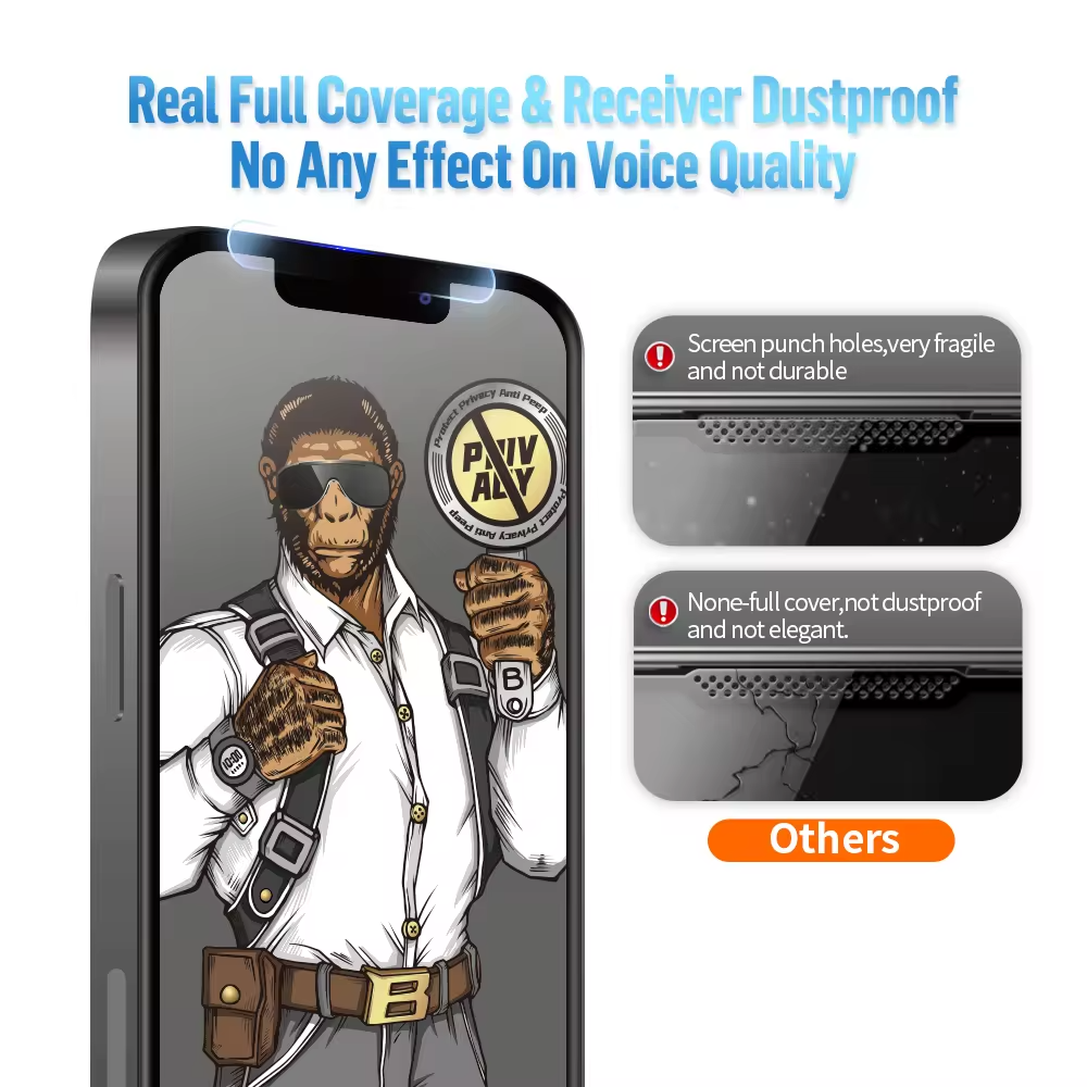 Blueo Anti-Peep Privacy Glass Full Cover HD Фото №9