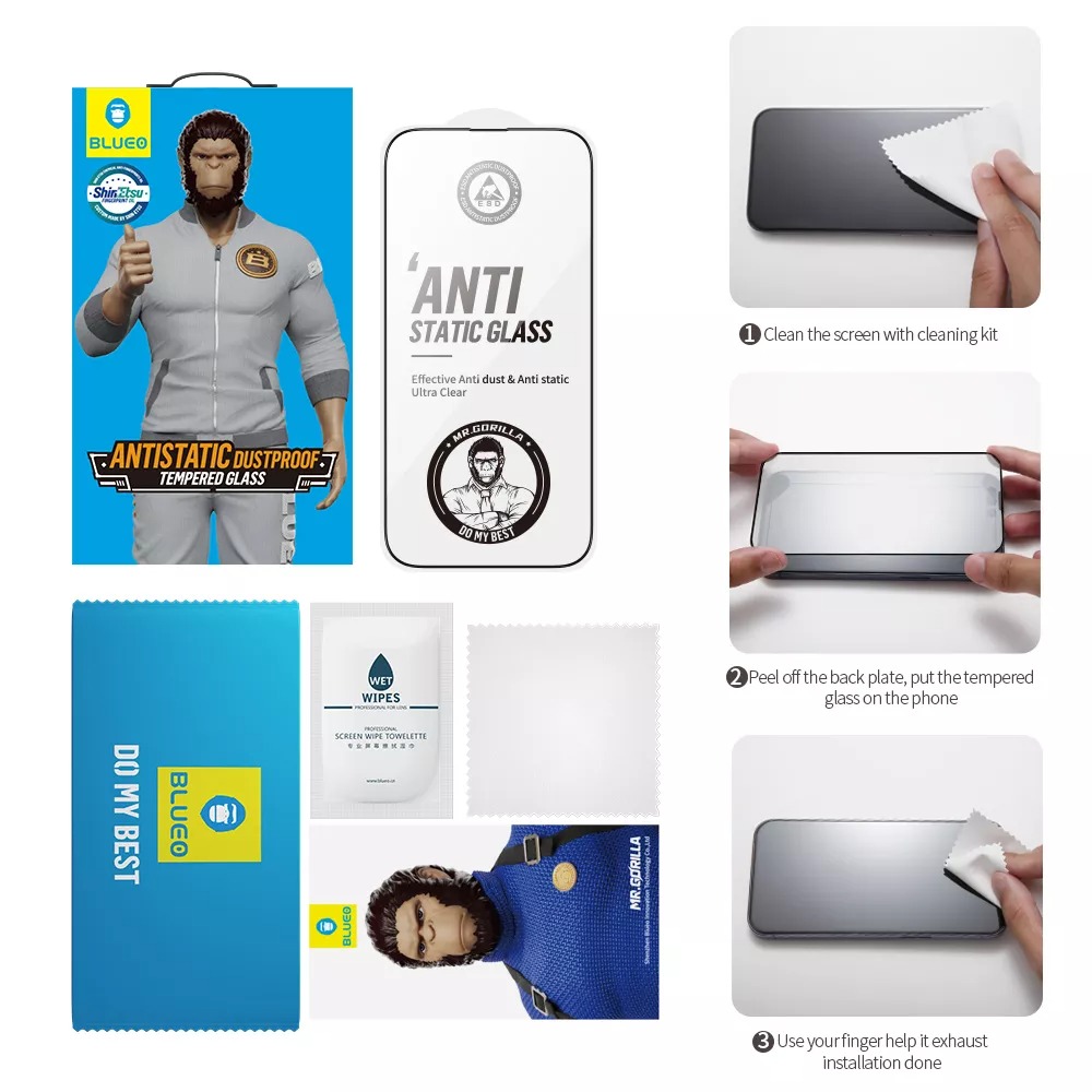 Blueo AntiStatic Glass Full Cover HD Фото №5