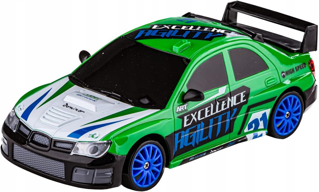 Green Remote Control Car RC Drift Car 1:24 Scale Rally Series Subaru Impreza 4WD Фото №3