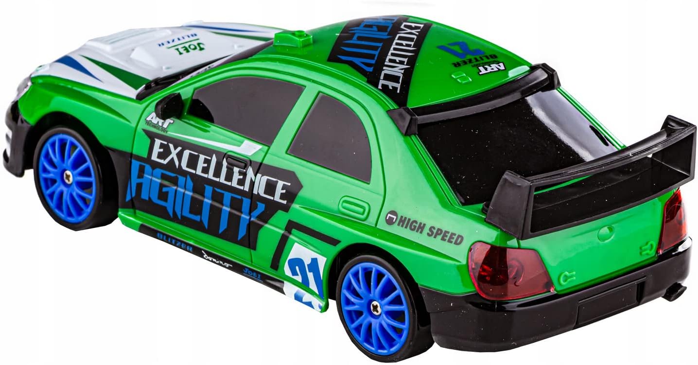 Green Remote Control Car RC Drift Car 1:24 Scale Rally Series Subaru Impreza 4WD Фото №1