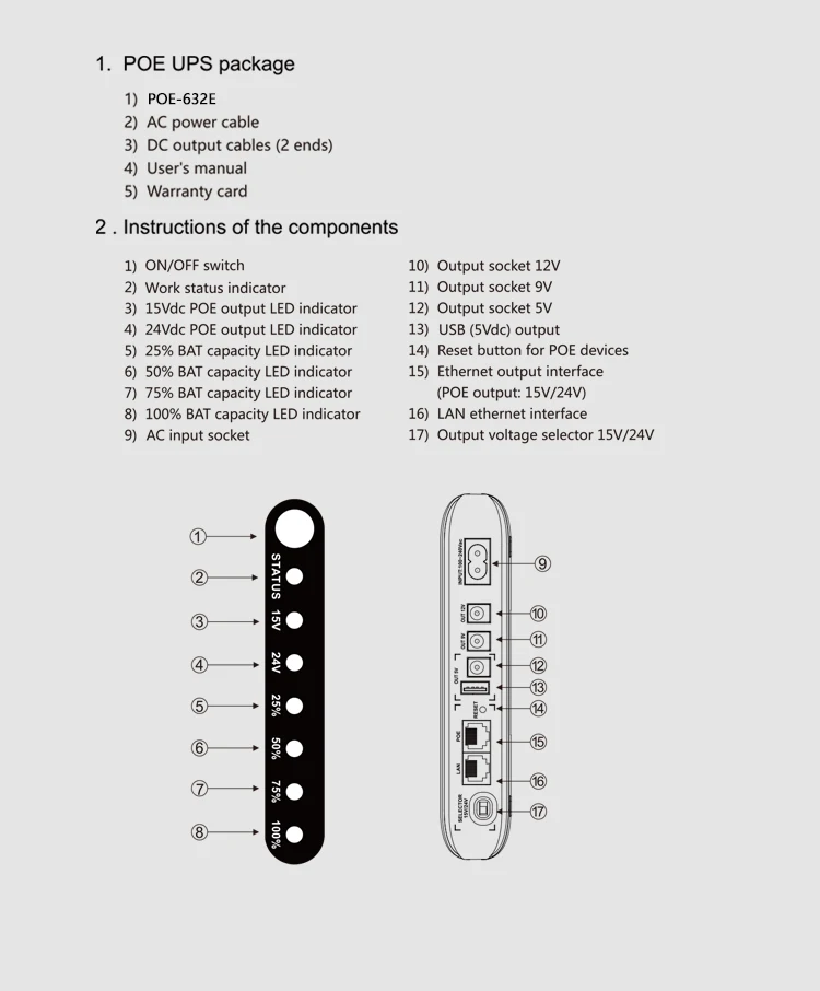 mini UPS SKE POE-632E DC 5V/9V/12V 8800mAh Фото №5