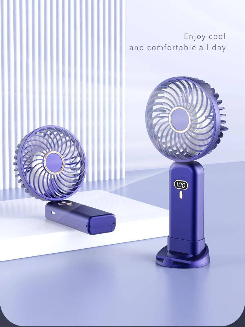 Portable Handheld Small Fan G10 Blue Фото №6