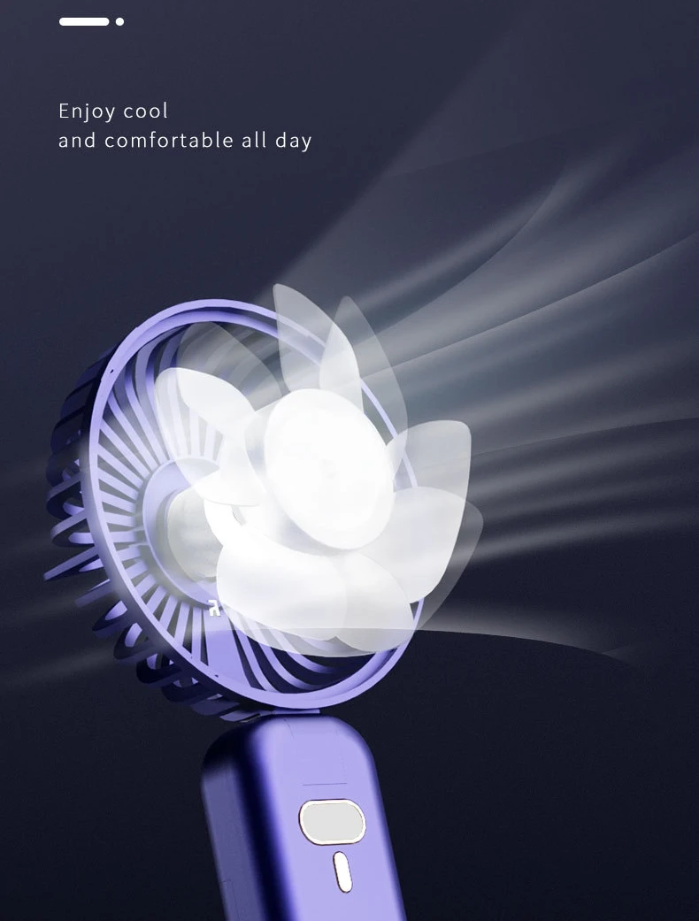 Portable Handheld Small Fan G10 Blue Фото №7