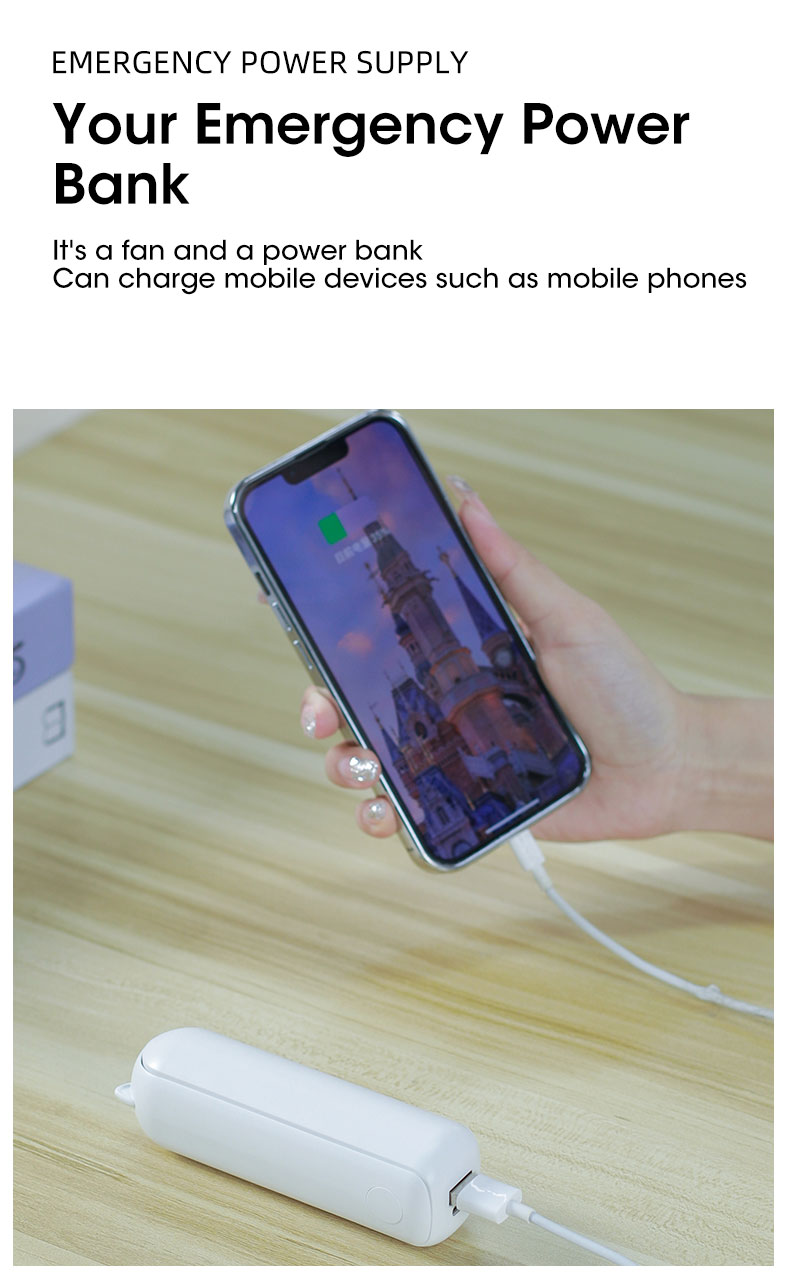 Портативный вентилятор с аккумулятором Portable Small Fan Walking Mobile Air Conditioner Whyte Фото №10