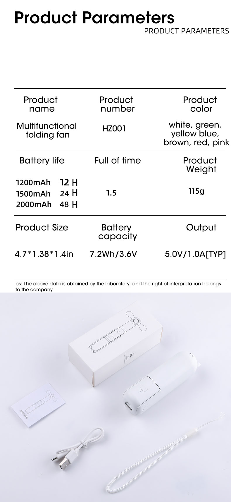 Портативный вентилятор с аккумулятором Portable Small Fan Walking Mobile Air Conditioner Whyte Фото №13