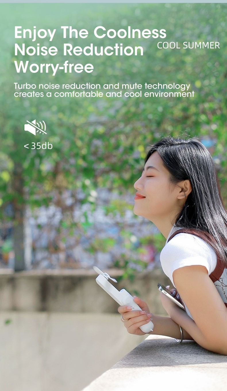 Портативный вентилятор с аккумулятором Portable Small Fan Walking Mobile Air Conditioner Whyte Фото №7