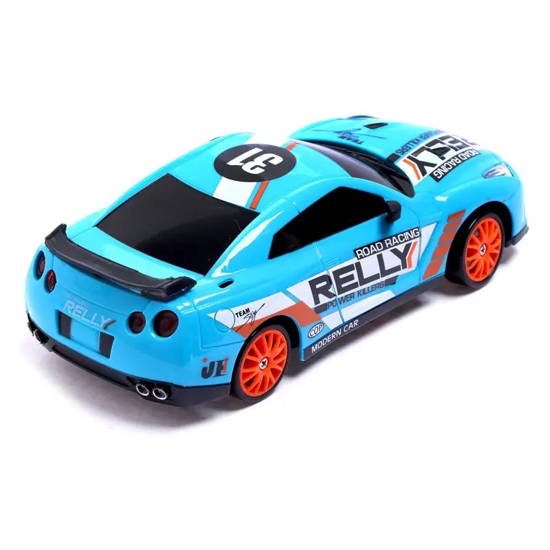 Blue Remote Control Car RC Drift Car 1:24 Scale Rally Series Nissan GT-R 4WD Фото №4