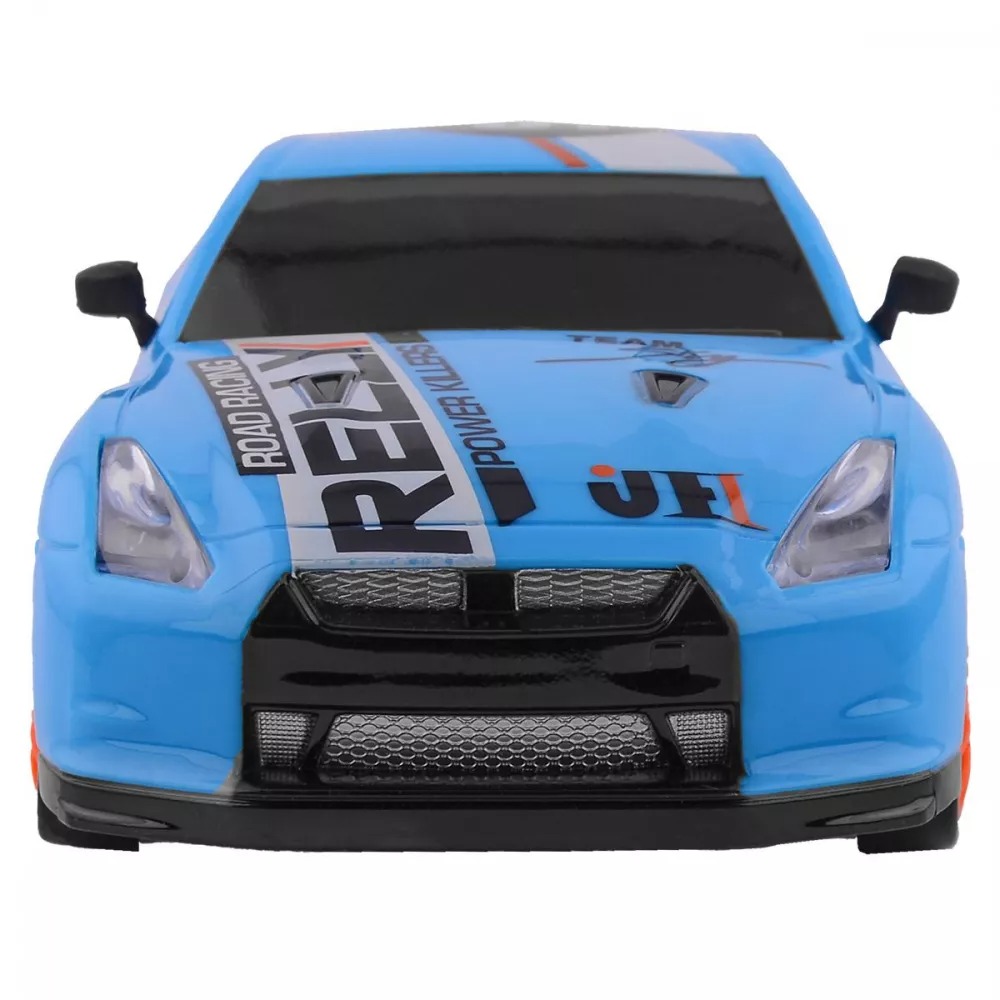 Blue Remote Control Car RC Drift Car 1:24 Scale Rally Series Nissan GT-R 4WD Фото №13