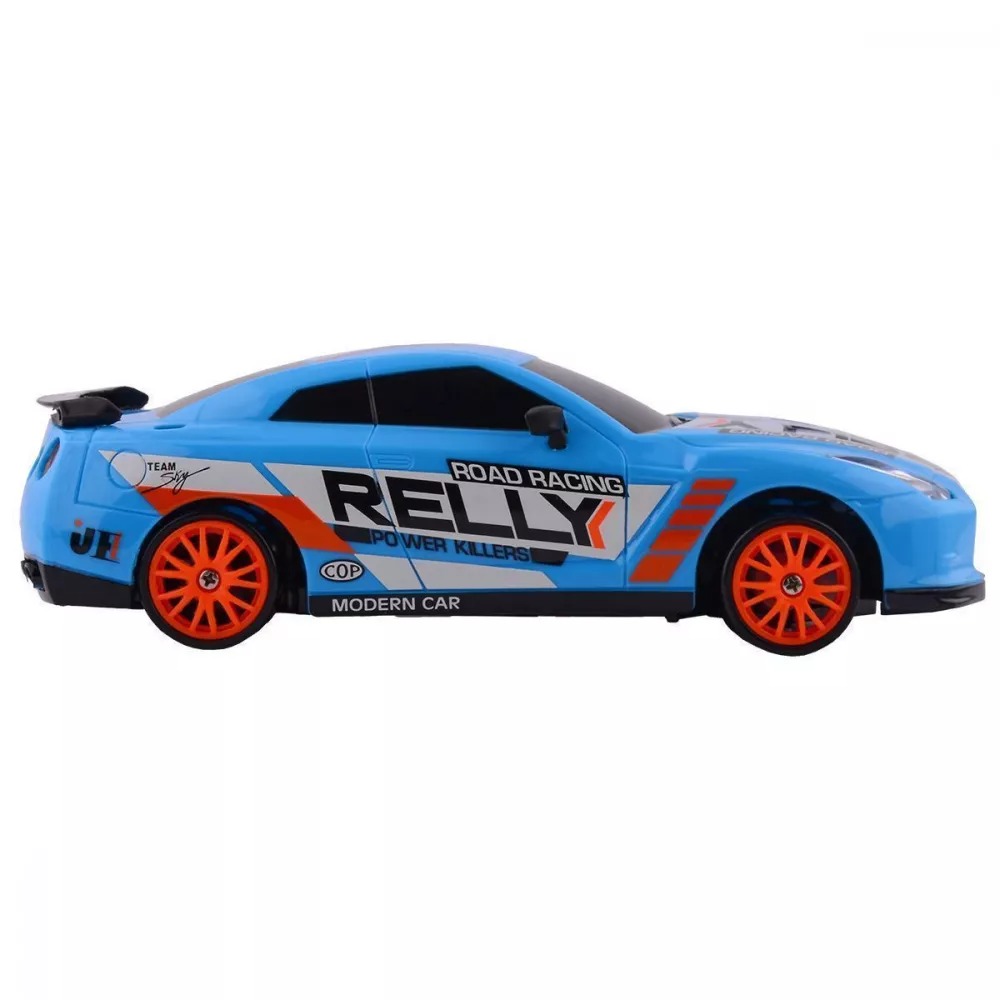 Blue Remote Control Car RC Drift Car 1:24 Scale Rally Series Nissan GT-R 4WD Фото №10