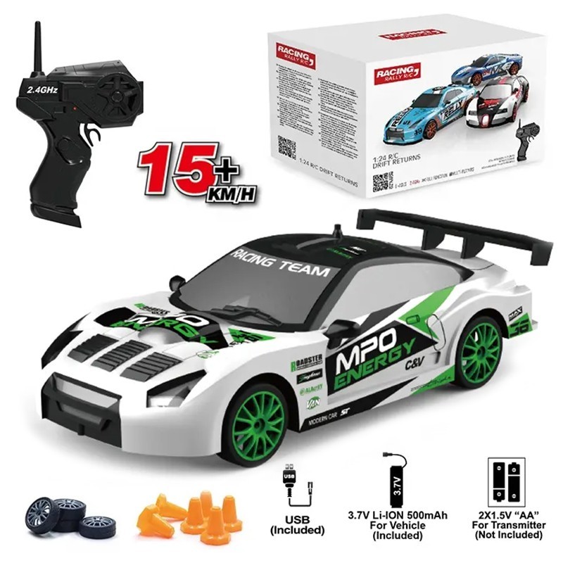 Remote Control Car RC Drift Car 1:24 Scale Rally Series Nissan GT-R GT3 4WD Фото №8