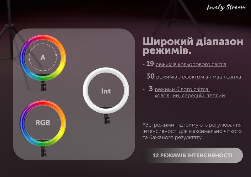 LED лампа Lovely Stream 12'' Full set 30.5 см Фото №1