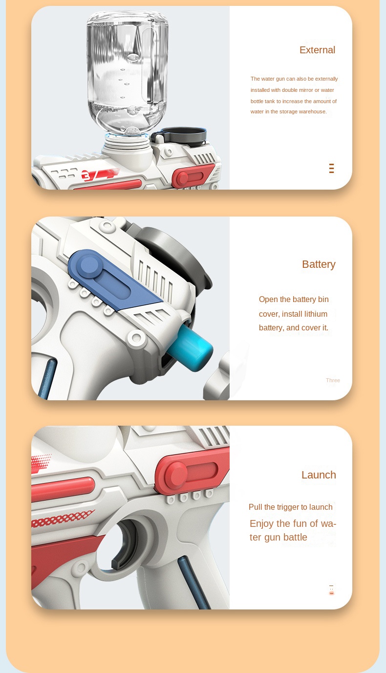 Water Gun Blaster (blue) электрический водный пистолет