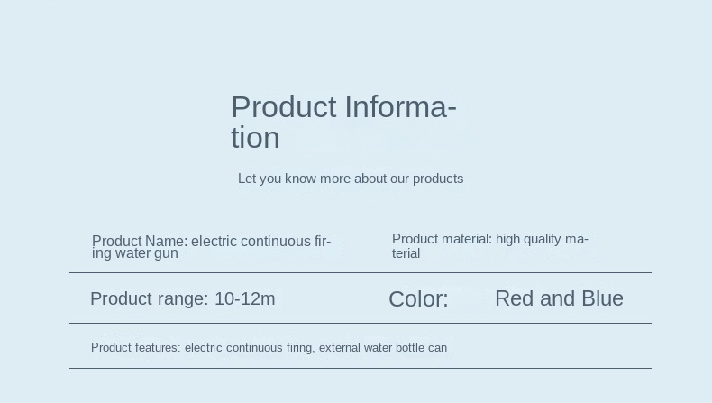 Водяной автоматический бластер Water Gun Blaster (blue)