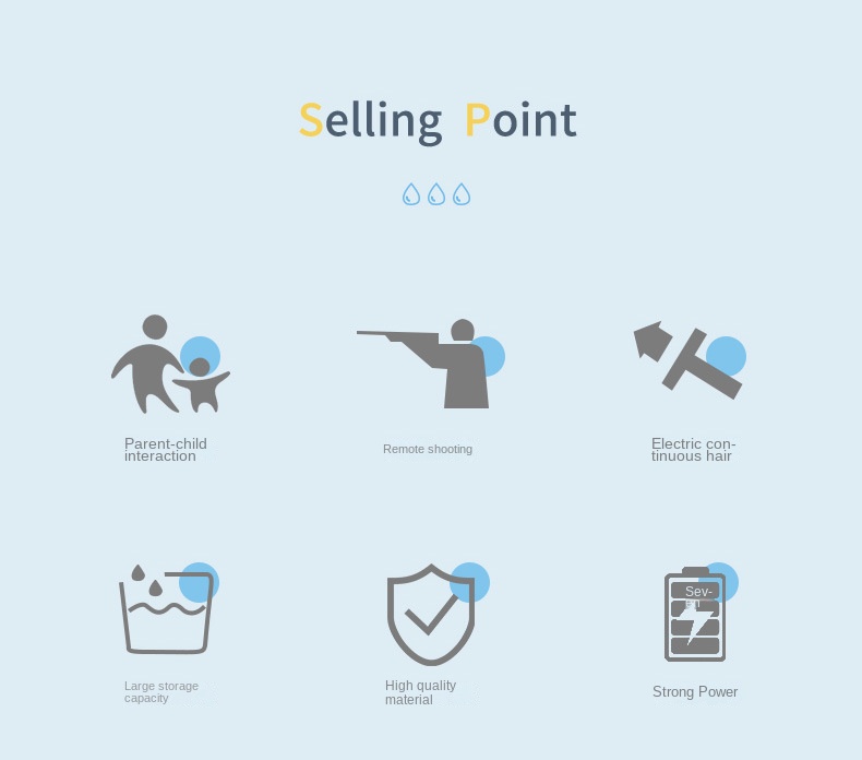 Water Gun Blaster (blue) электрический водный пистолет