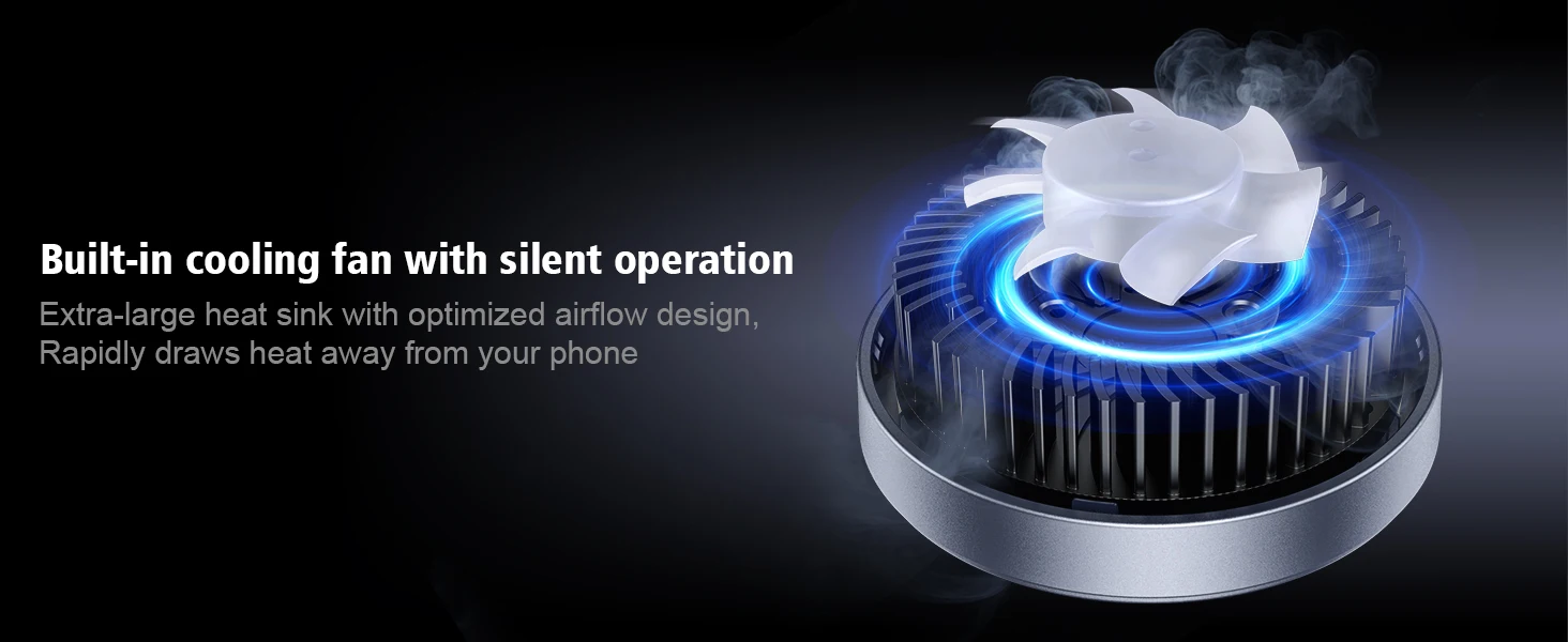 ICE Cooling Qi2 Rotation Magnetic Wireless Charger Stand Fast Charging Фото №3