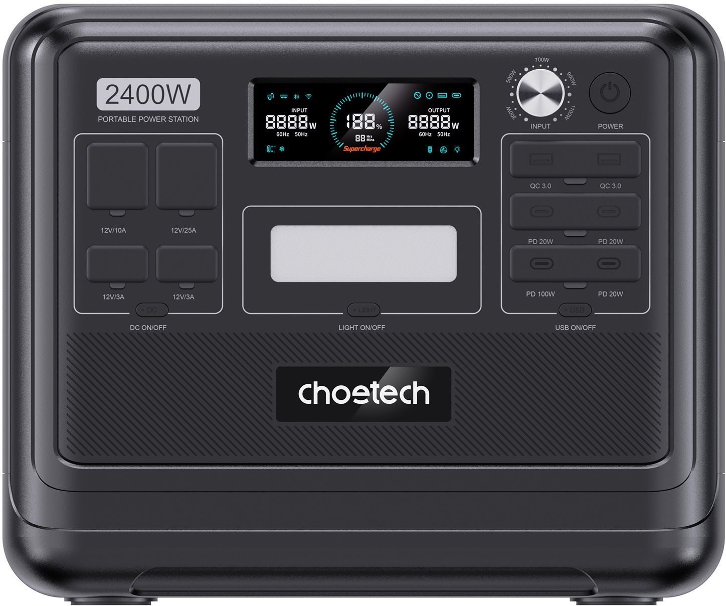 Choetech Portable Power Station BS008 LiFePO4 2400W 2048Wh 640000mAh Фото №9