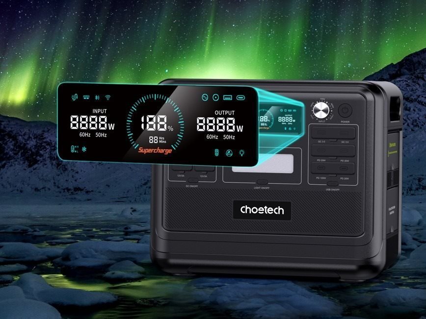 Choetech Portable Power Station BS008 LiFePO4 2400W 2048Wh 640000mAh Фото №2