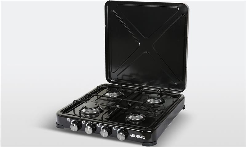 Плита настольная Ardesto газовая, тип газа LPG, комфорок - 4, черный