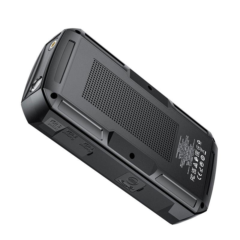 Бустер+Насос для авто HOCO QS2 Land Jump Starter Smart Air Pump Emergency 8000mAh 800A Black/Orange Фото №3