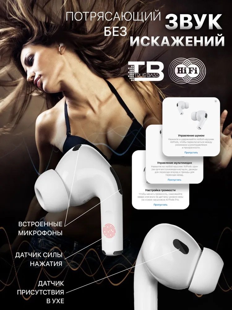 Бездротові навушники Hoco EW51 ANC Original Series White з активним ...