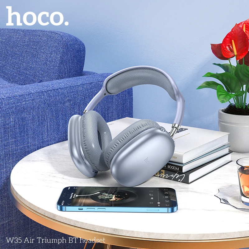 Hoco W35 Air Triumph 45h Wireless BT Built-in MP3 Headphone Фото №9
