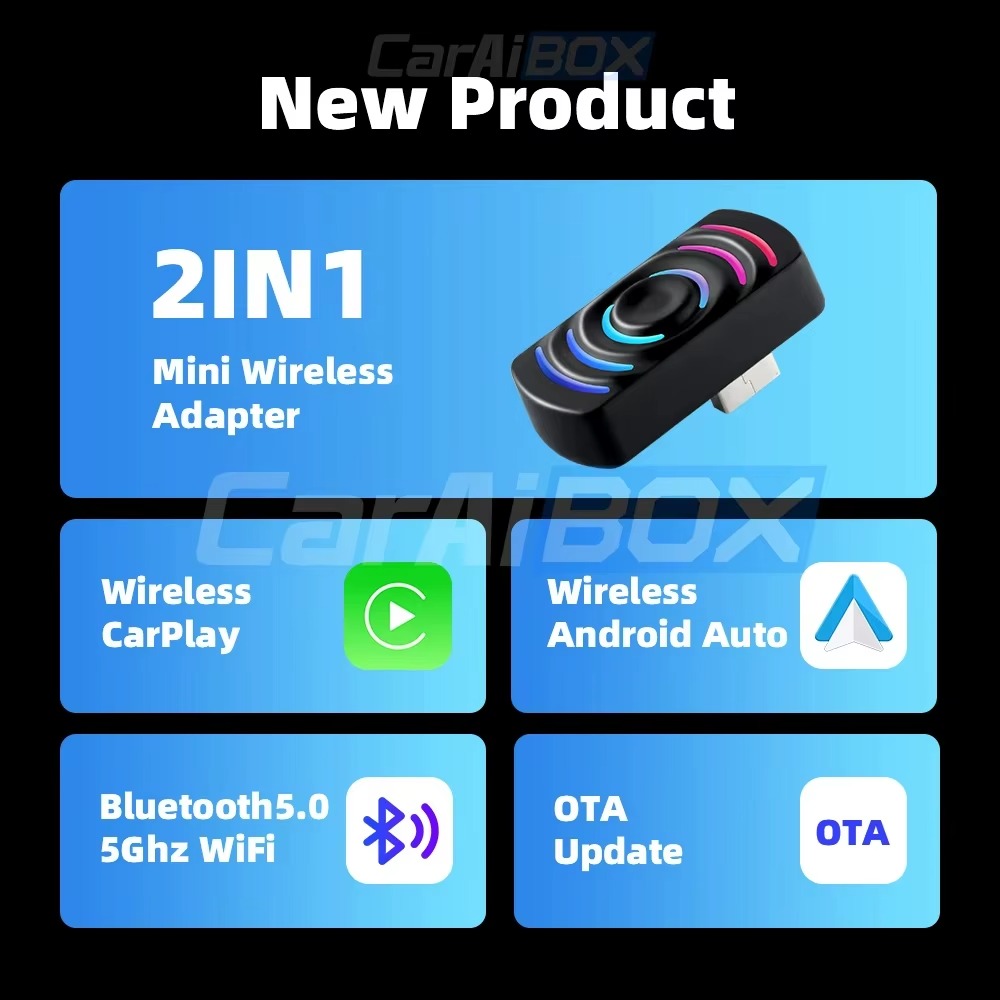 Бездротовий адаптер CarPlay та Android Auto EKIY CarAI Box BT+WiFi 5 Auto Connection Фото №11