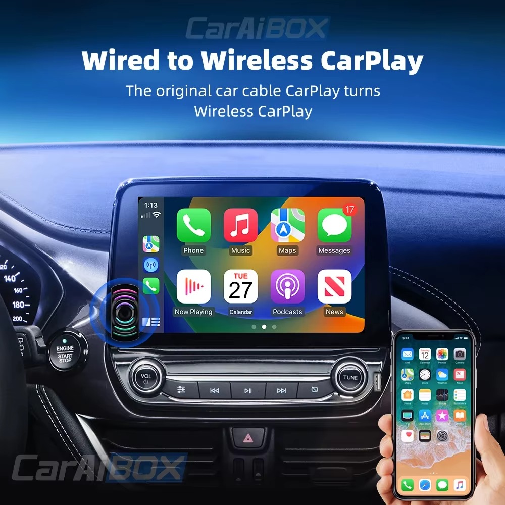 Бездротовий адаптер CarPlay та Android Auto EKIY CarAI Box BT+WiFi 5 Auto Connection Фото №12