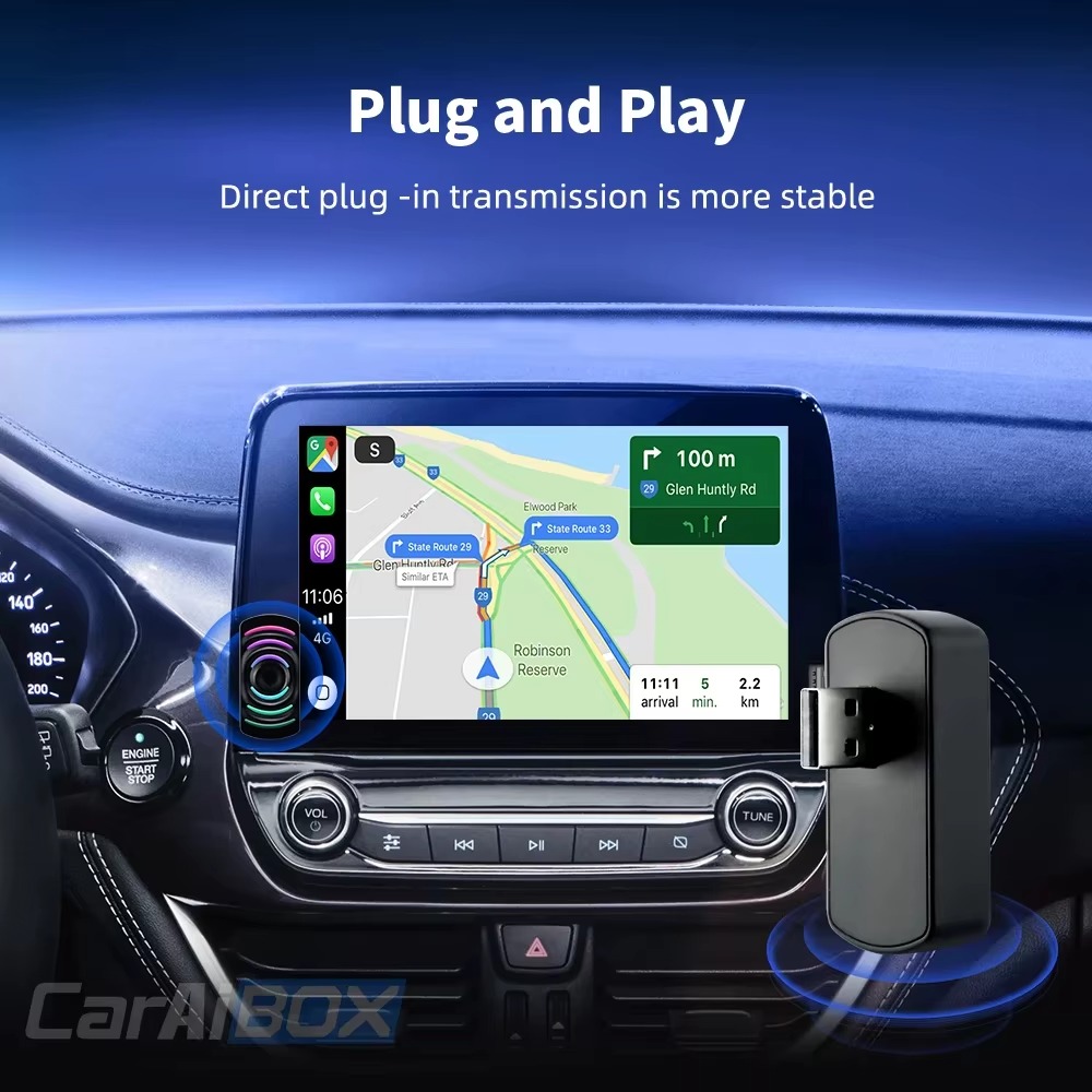 Бездротовий адаптер CarPlay та Android Auto EKIY CarAI Box BT+WiFi 5 Auto Connection Фото №14