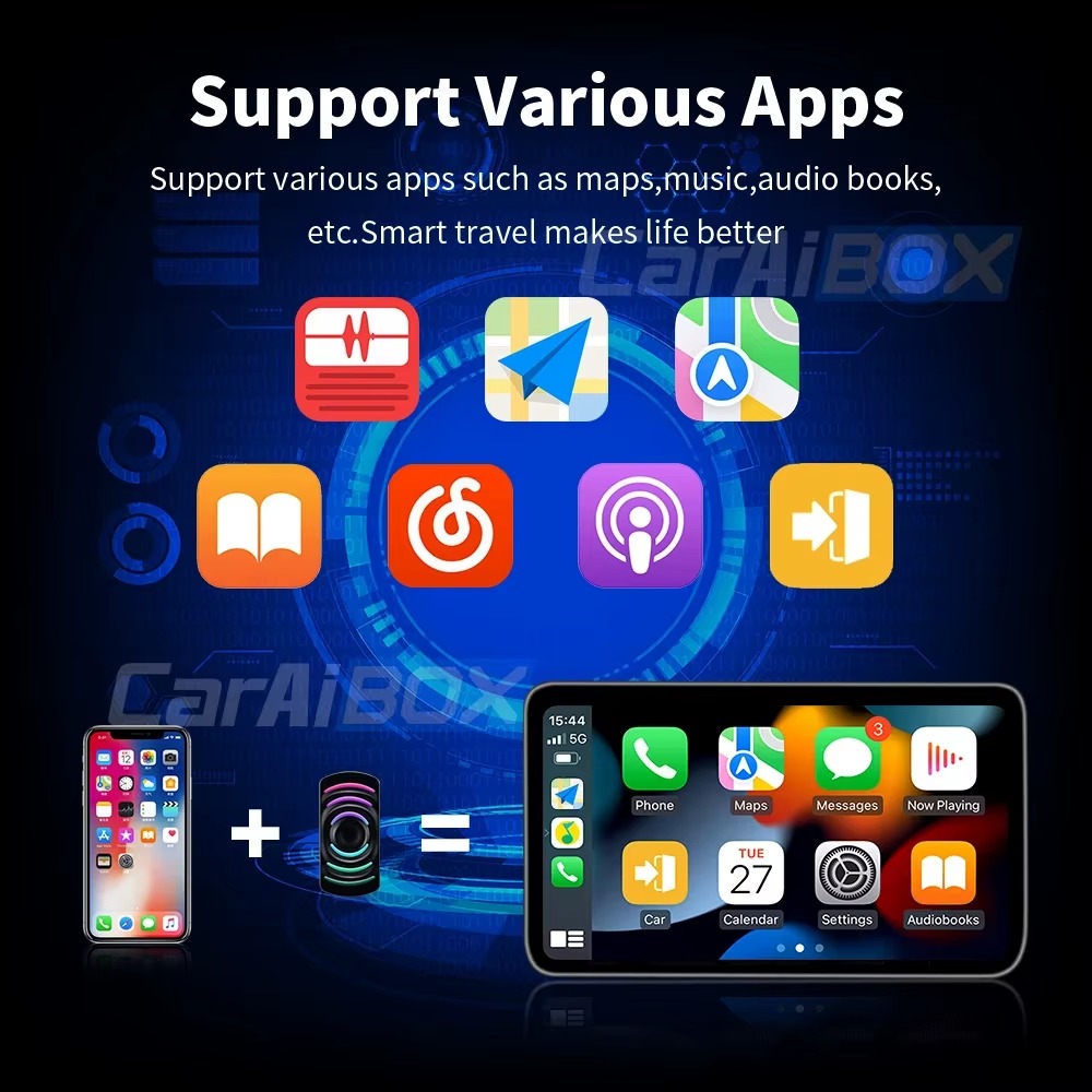 Бездротовий адаптер CarPlay та Android Auto EKIY CarAI Box BT+WiFi 5 Auto Connection Фото №15