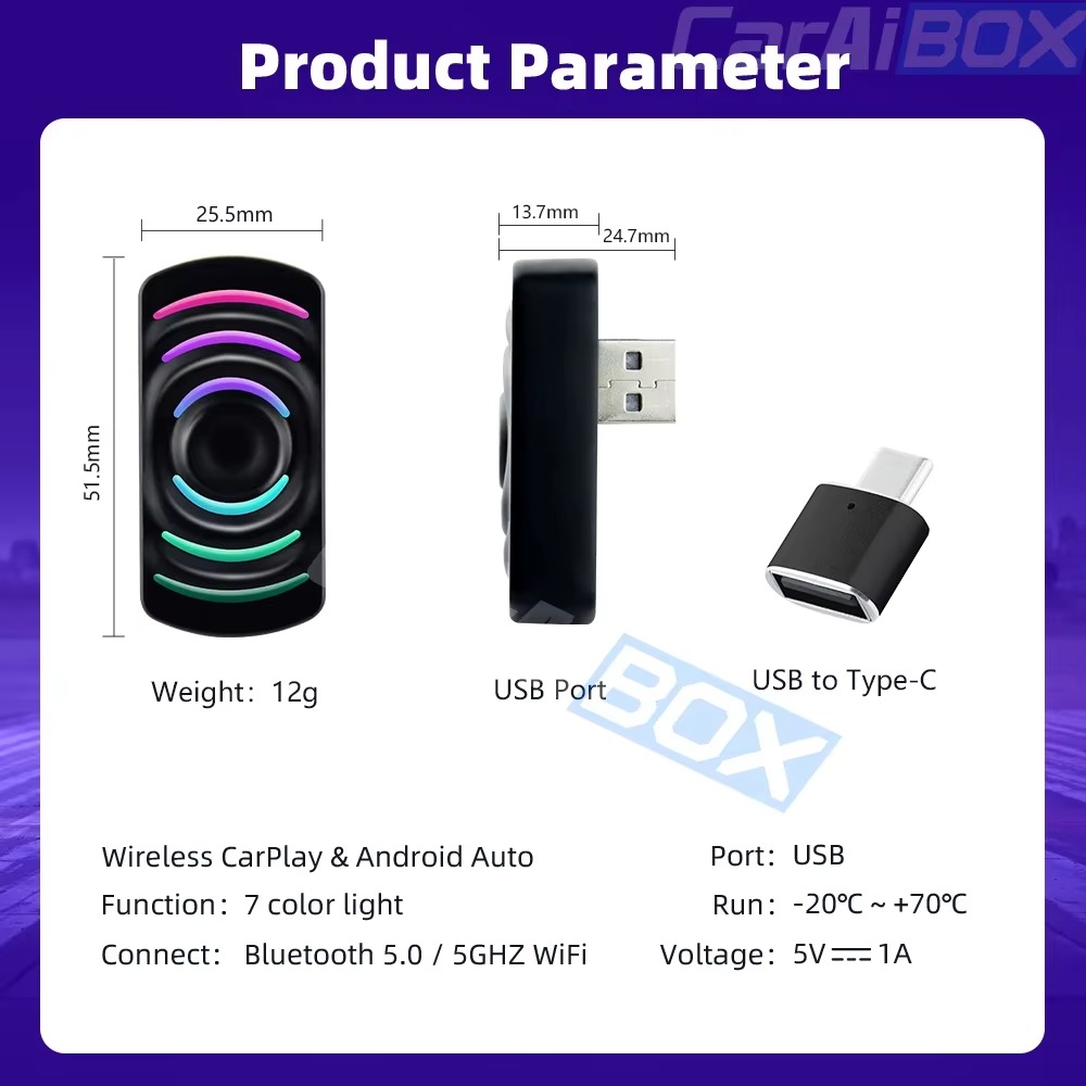 Бездротовий адаптер CarPlay та Android Auto EKIY CarAI Box BT+WiFi 5 Auto Connection Фото №21