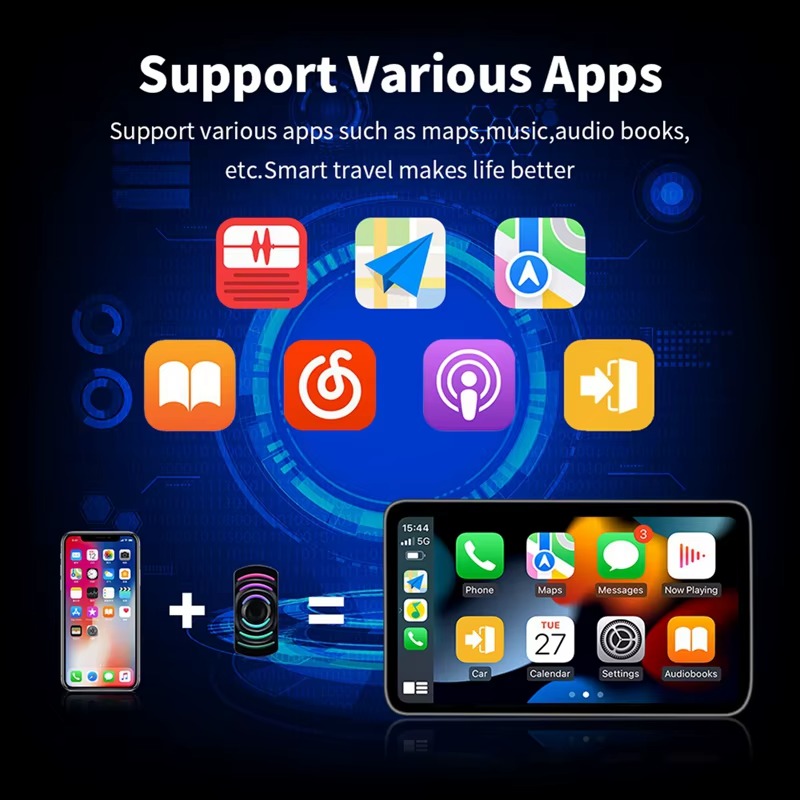 Бездротовий адаптер CarPlay та Android Auto EKIY CarAI Box BT+WiFi 5 Auto Connection Фото №4