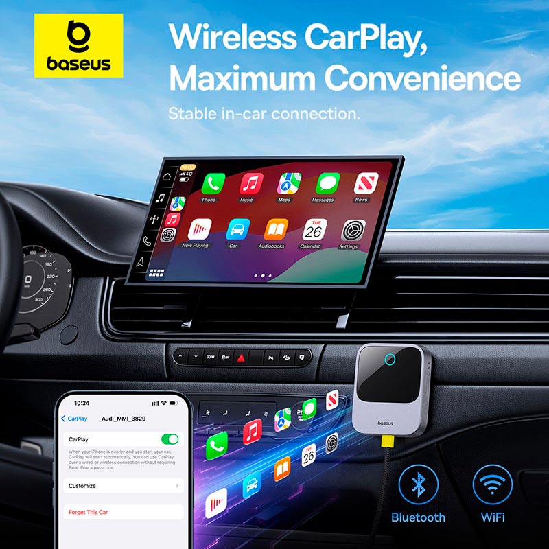 Baseus SafeJourney Wireless CarPlay Adapter — фото 5