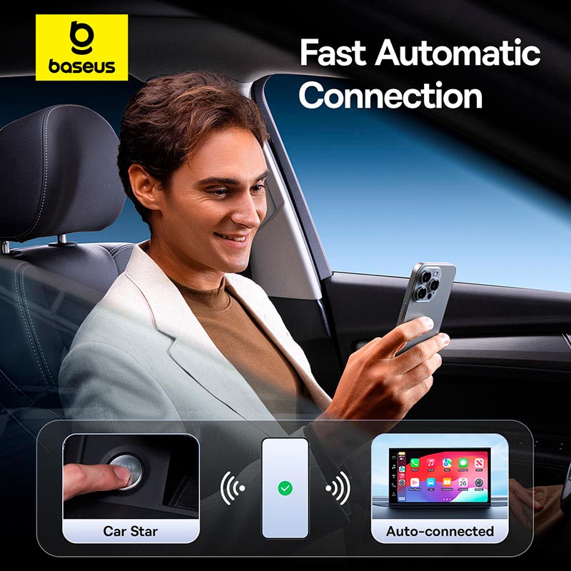 Baseus SafeJourney Wireless CarPlay Adapter — фото 6