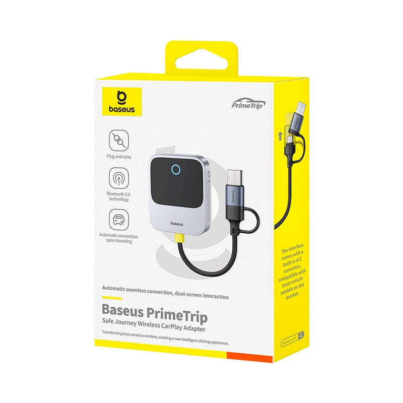Адаптер Baseus SafeJourney Series Wireless CarPlay Adapter — підключення до автомобіля