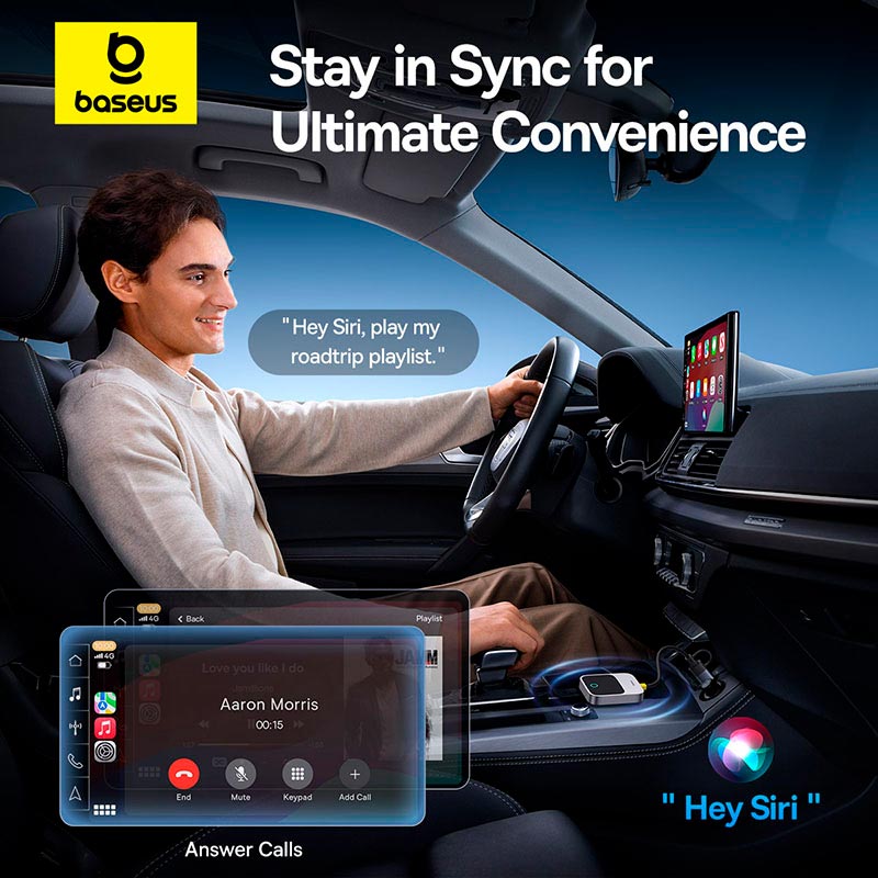 Baseus SafeJourney Wireless CarPlay Adapter — фото 9