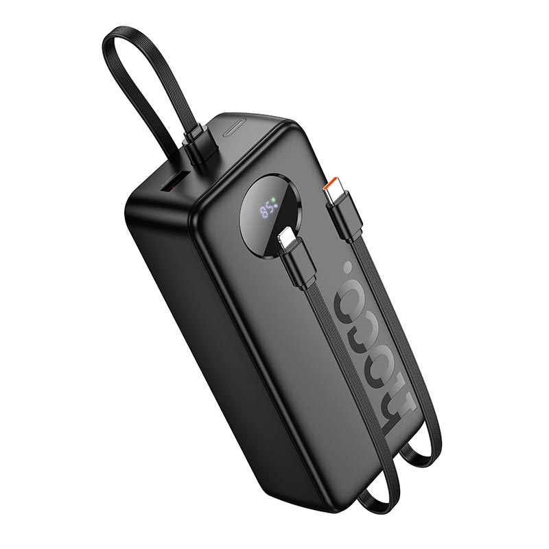HOCO J132B Sabio 30000mAh повербанк с 3 кабелями чёрный