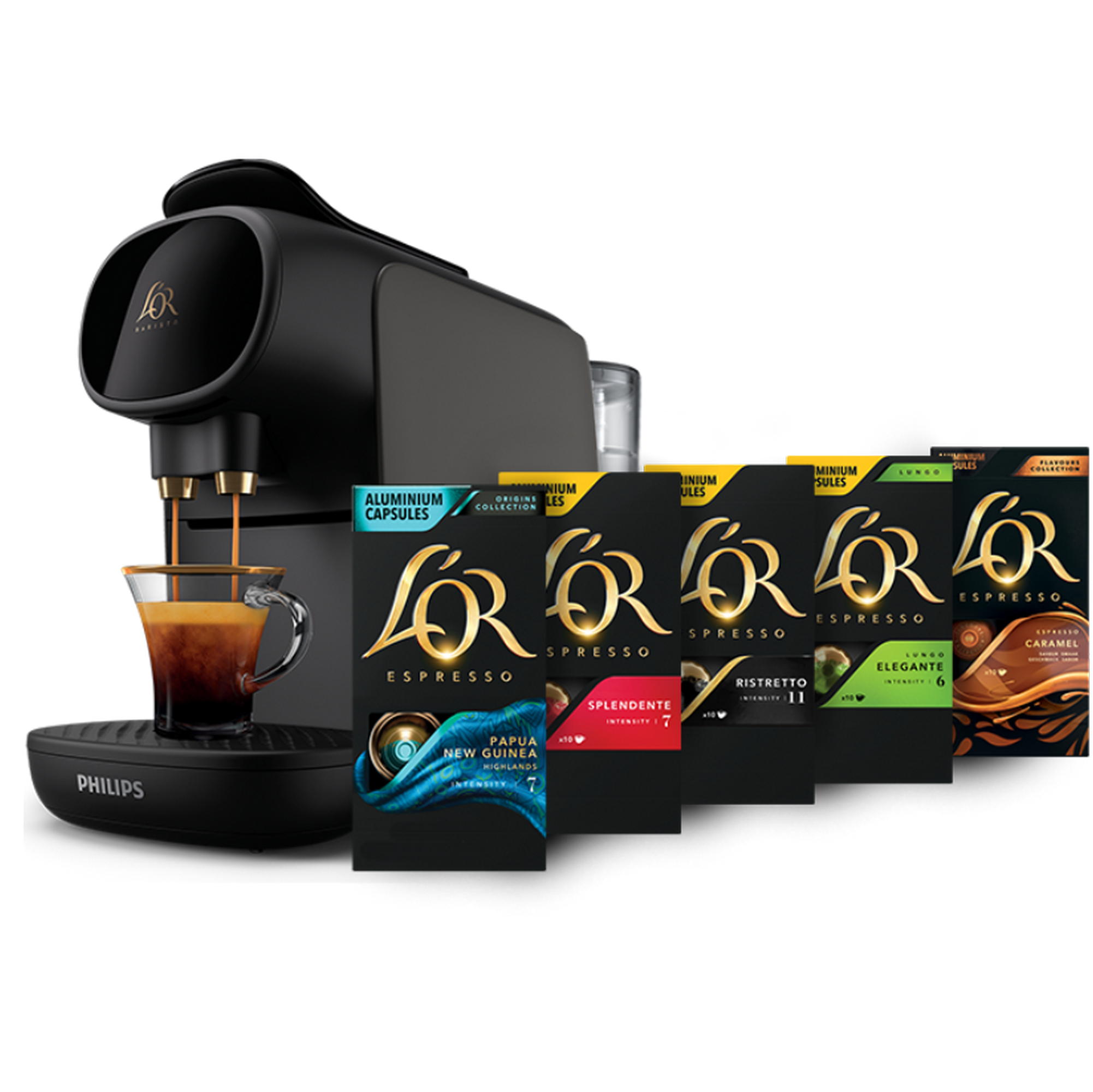 Philips L'OR Barista Sublime — капсульная кофемашина, 0.8л, 19 бар, чёрная
