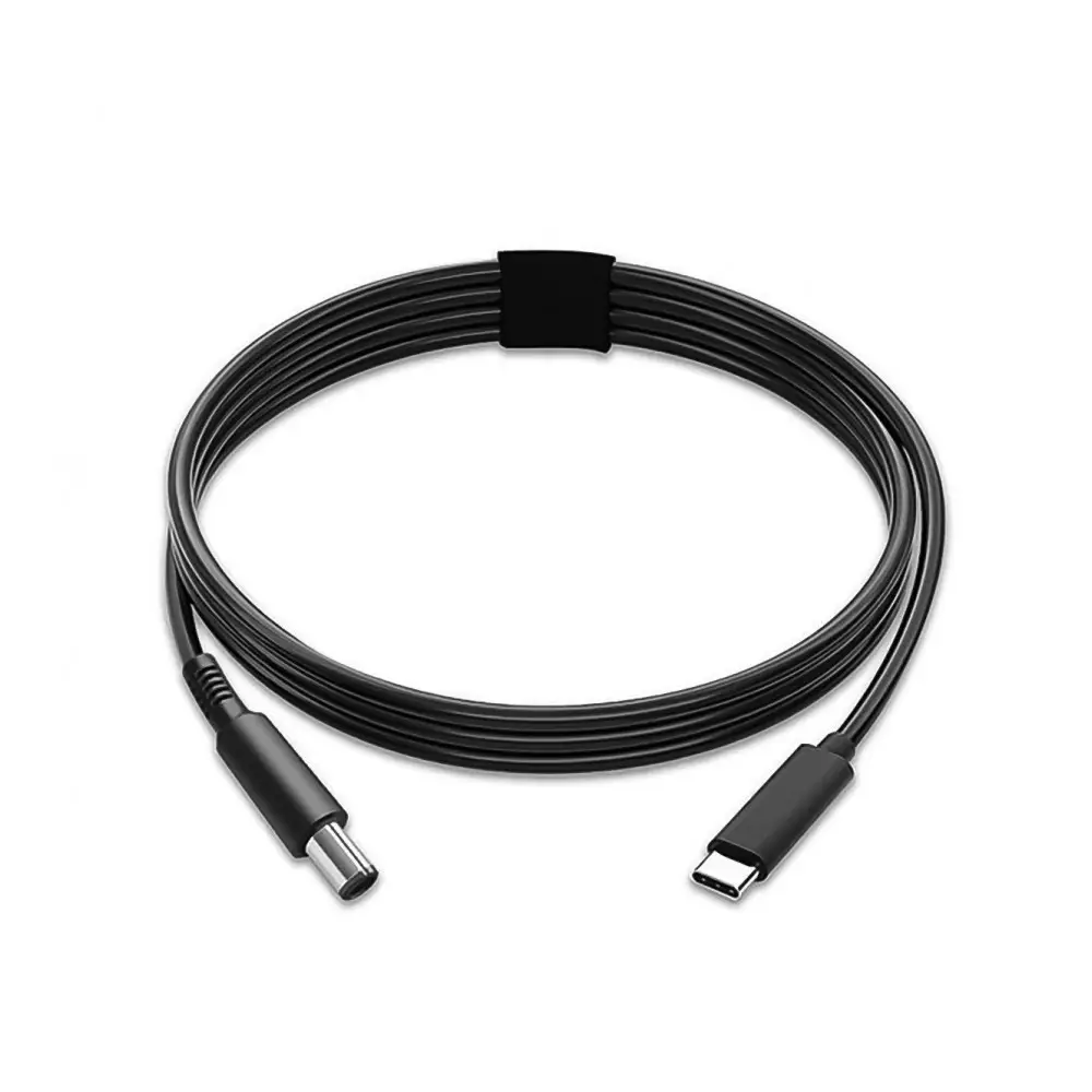 Кабель питания с PD-триггером Type-C to DC 5.5x2.1 мм 12V для роутера, черный