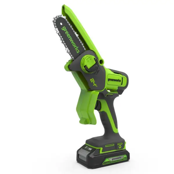 Greenworks 24V 6-inch Mini Brushless Electric Chain Saw — аккумуляторная мини-пила