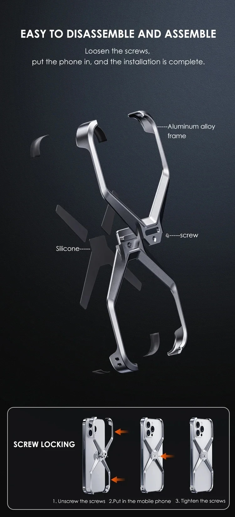 Metal exoskeleton Bumper X for iPhone Фото №2